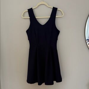 Elegant navy Blue Sleeveless Dress
